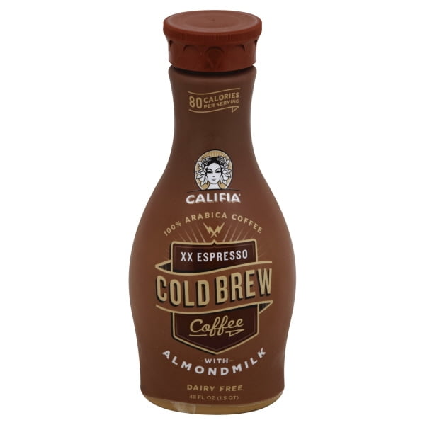 Califia Double Espresso Almond Milk Cold Brew Coffee 48 Fl Oz Bottle