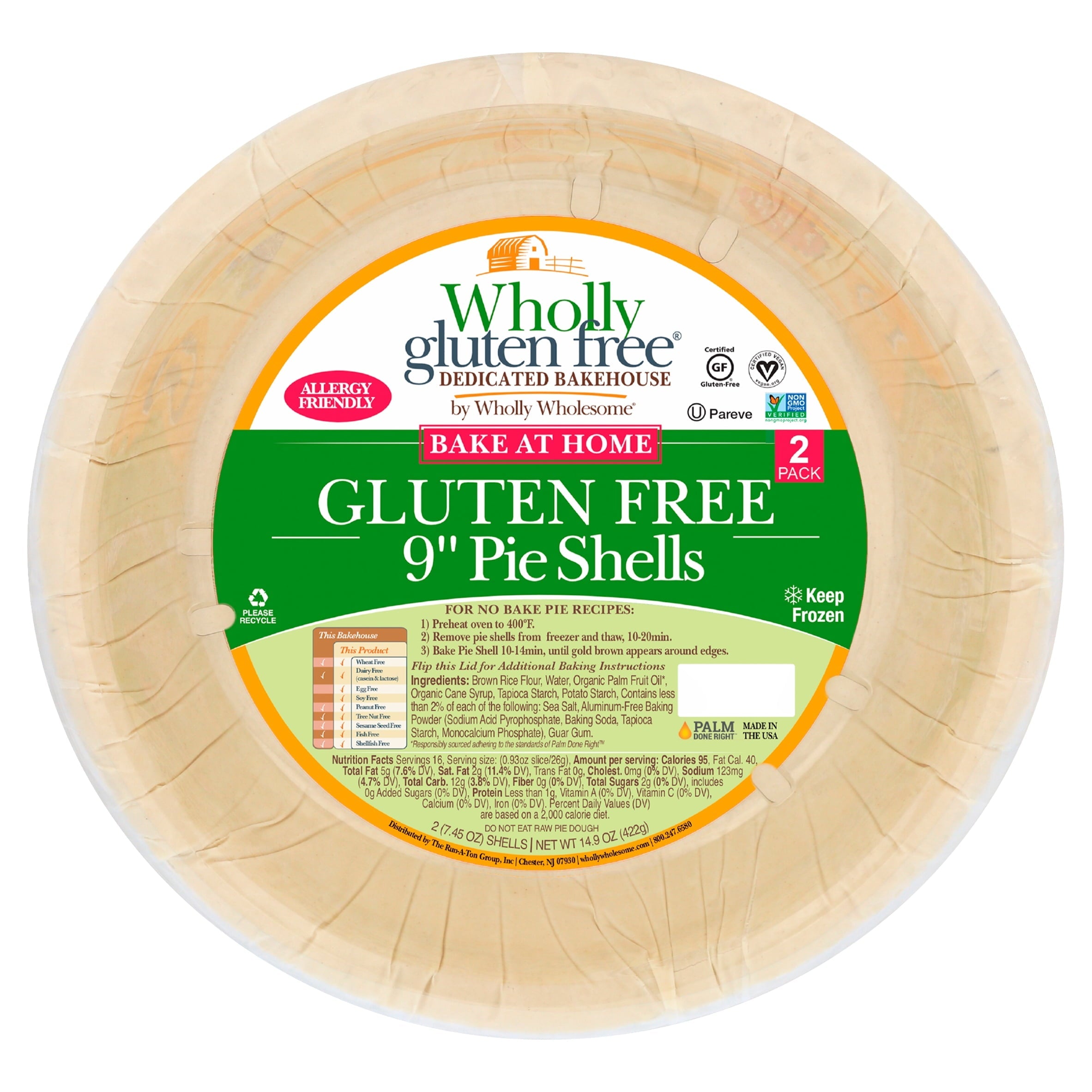 Wholly Gluten Free Pie Crusts 14.9