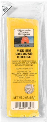 Winconsin Cheese Medium Cheddar Sticks 2 Oz Pack