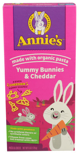 Annie's Homegrown Bunny Shape Pasta & Cheese 6oz 12ct