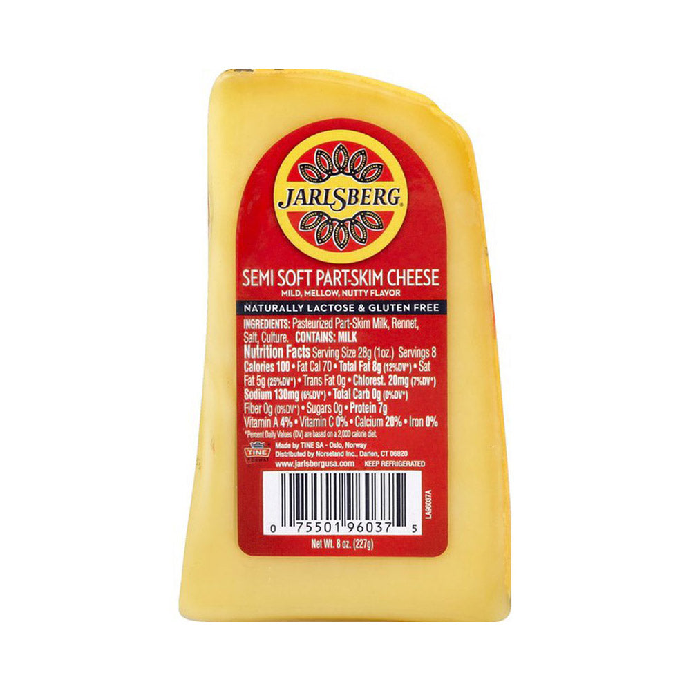 Jarlsberg Semi Soft Part-Skim Wedge Cheese 8oz 12ct