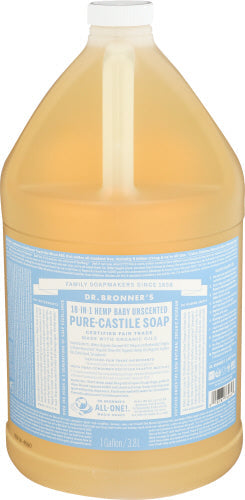 Dr. Bronner s 18-In-1 Hemp Pure-Castile Soap Baby Unscented 3.8L