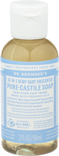 Dr Bronner's Organic Baby Mild Castile Liquid Soap 2oz
