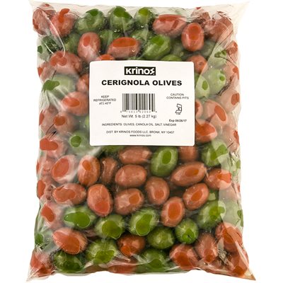 Krinos Cerignola Olives 5Lb Bag