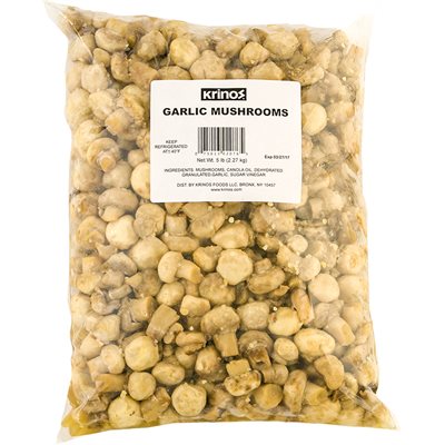 Wholesale Krinos Garlic Mushrooms 5lb bags- Bulk