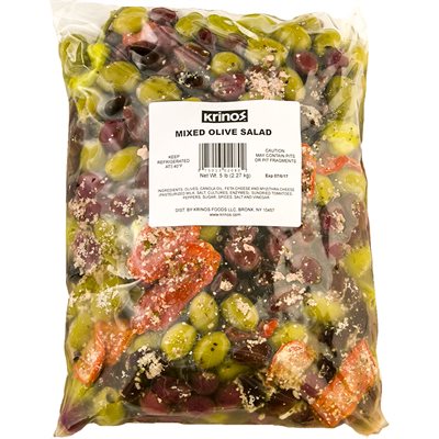 Wholesale Krinos Mixed Olive Salad 5Lb Bag- Bulk