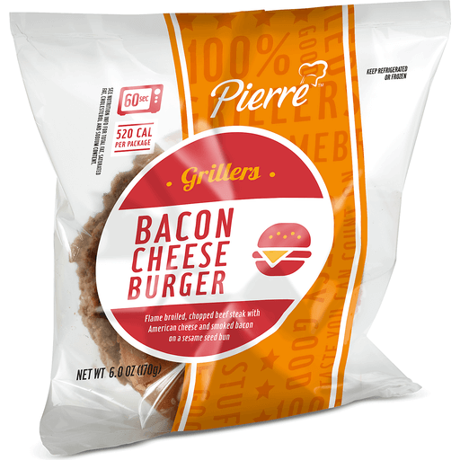 Pierre Sandwich Cheeseburger W/Bacon Frozen 6 Oz Pack