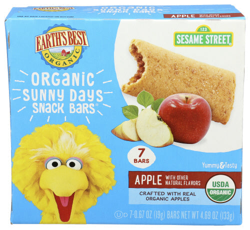 Wholesale Earth's Best Sesame Street Sunny Days Apple Snack Bars 4.69oz- Bulk