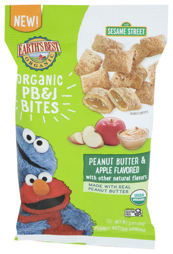 Earth's Best Organic Peanut Butter Apple PB&J Bites Baby Snack 3.0oz