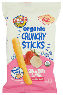 Wholesale Earth's Best Baby Snack Organic Strawberry Banana Crunchy Sticks 0.56 oz Bag- Bulk