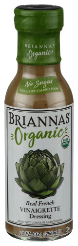 Briannas Organic Dressing Vinaigrette Real French 10oz 6ct