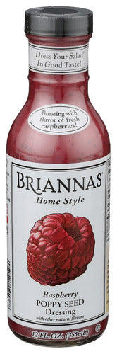 Briannas Home Style Raspberry Poppy Seed 12oz 6ct