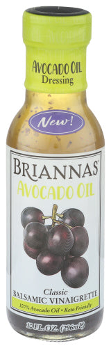 Briannas Avocado Oil Classic Balsamic Vinaigrette 10oz 6ct