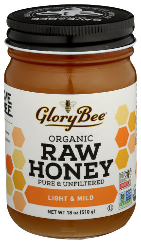 Glory Bee Raw Clover Honey 18 oz Jar