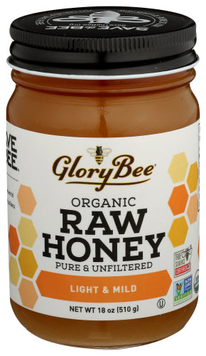 Wholesale Glory Bee Raw Clover Honey 18 oz Jar- Bulk
