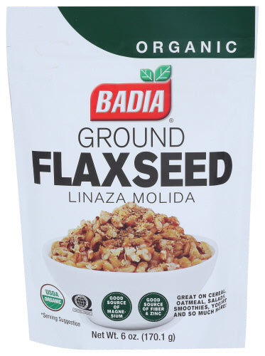 Badia Organic Ground Flax Seed 6 oz Bag