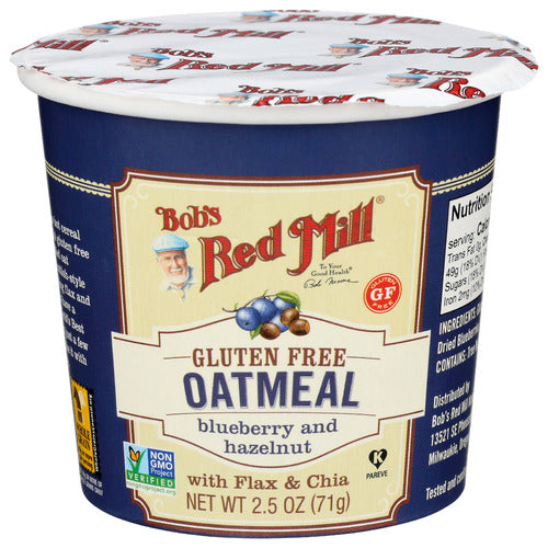 Bob's Red Mill Gluten Free Oatmeal Cup Blueberry and Hazelnut 2.5oz 12ct