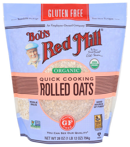 Bob's Red Mill Gluten Free Organic Quick Cooking Rolled Oats 28oz 4ct