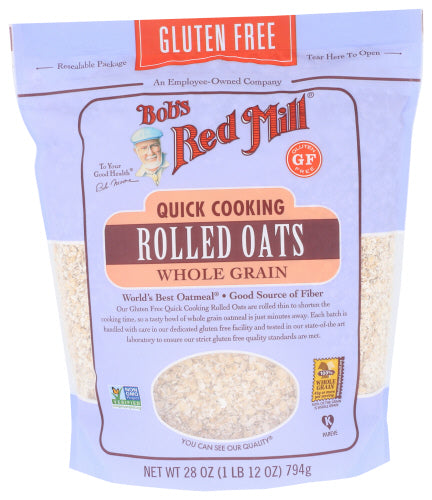 Bob's Red Mill Gluten Free Quick Cooking Rolled Oats 28oz 4ct