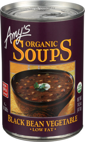 Amy's Organic Low Fat Black Bean Soup 14.5oz 12ct