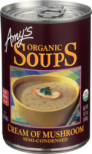 Amy's Organic Soups Cream Of Mushroom 14.1oz 12ct