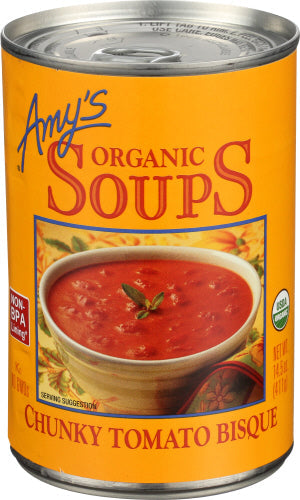 Amys Kitchen Organic Chunky Tomato Bisque Soup 14.5oz 12ct