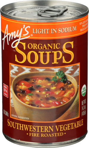 Amys Southwestern Vegetable Fire Roasted Soup 14.3oz 12ct