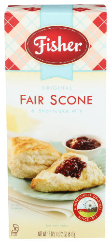 Fisher Orginial Fair Scone & Shortcake Mix 18oz Box