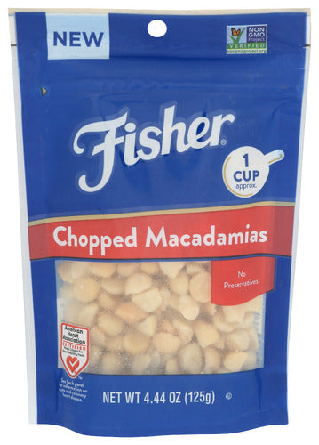 Fisher Chopped Macadamia Nuts 4.44oz Packet