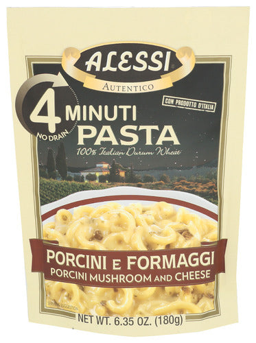 Alessi 4 Minute Pasta Porcini Mushroom & Cheese 6.35oz 6ct