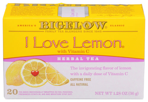 Bigelow I Love Lemon Herbal Tea 1.28oz 6ct