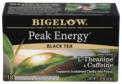 Bigelow Black Tea Peak Energy 1.39oz 6ct