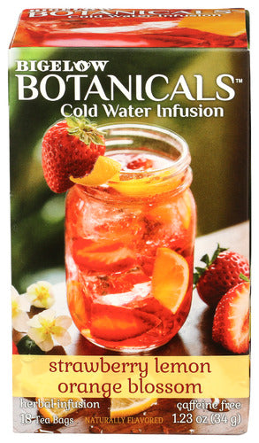 Bigelow Botanicals Cold Water Infusion Strawberry Lemon Orange Blossom 1.23oz 6ct