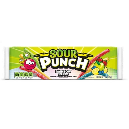 Wholesale Sour Punch Rainbow Straws 4.5oz Bulk