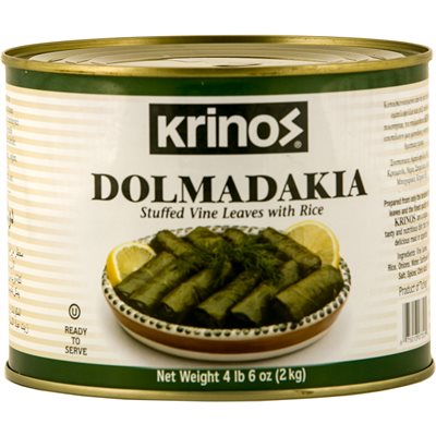 Wholesale Krinos Dolmadakia 2 kg tin-6 Ct Case Bulk