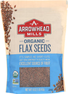 Wholesale Arrowhead Mills Organic Flax Seeds 16 Oz Bag- Bulk