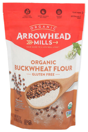Wholesale Arrowhead Mills Organic Buckwheat Flour 22 oz Bag- Bulk