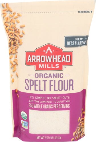 Wholesale Arrowhead Organic Spelt Flour 22 Oz Bag- Bulk