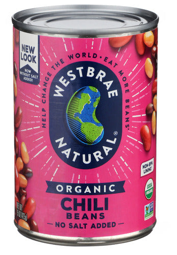 Westbrae Natural Organic Chili Beans Fat Free 15oz 12ct