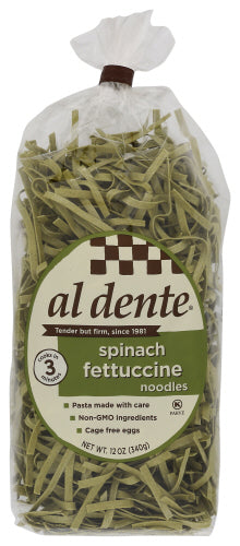 Al Dente Spinach Pasta Fettuccine 12oz 6ct