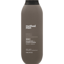 Wholesale Method Men Shampoo & Conditioner 2 in 1 Cedar & Cypress 14 oz Bottle- Bulk