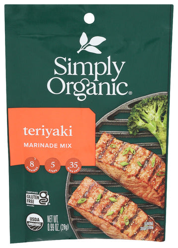 Simply Organic Teriyaki Marinade Mix 0.99 Oz Bag