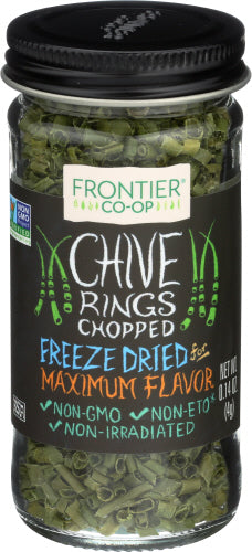 Wholesale Frontier Co-Op Freeze-Dried Chives 0.14 Oz Shaker- Bulk