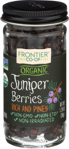 Wholesale Frontier Co-Op Juniper Berries Organic 1.28 Oz Jar-5ct Case Bulk