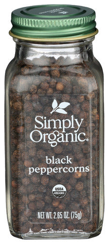 Simply Organic Organic Black Peppercorns 2.65 Oz Shaker