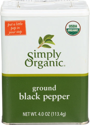 Wholesale Simply Organic Ground Black Pepper 4oz 6ct-6.0ct Case Bulk