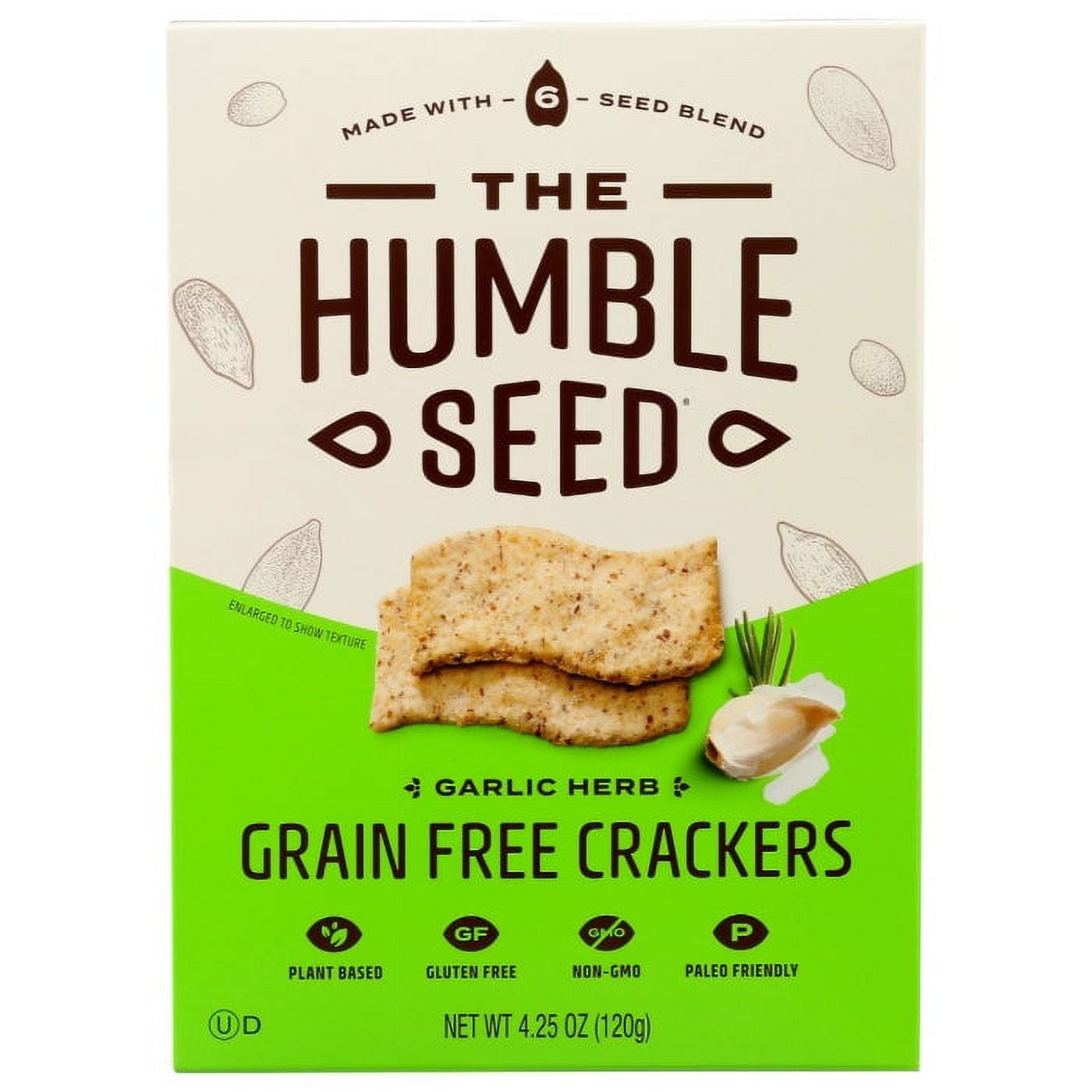The Humble Seed Crackers Garlic Herb 4.25 Oz