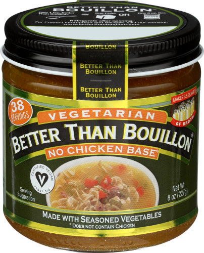 Better Than Bouillon Vegetarian No Chicken Base 8oz 6ct