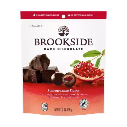 Brookside Pomegranate Flavored Dark Chocolate Pieces 7 Oz Bag