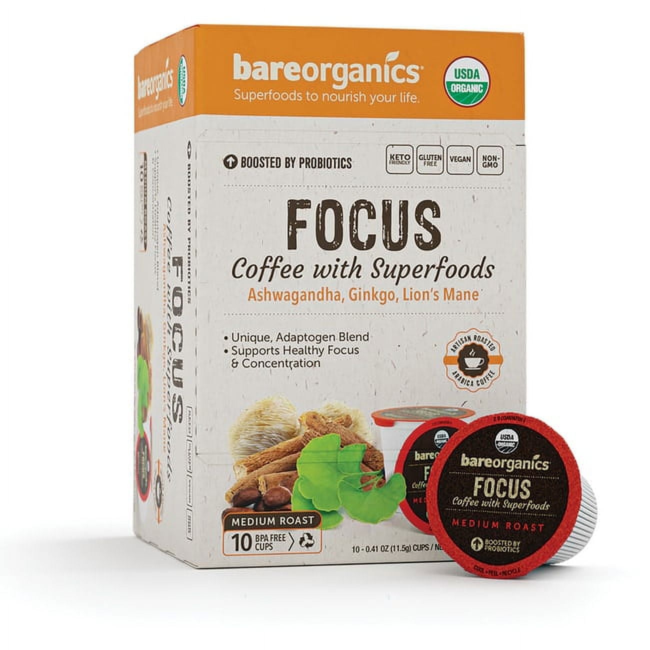 Organic Focus Coffee Single-Serve 0.41 Oz Cups